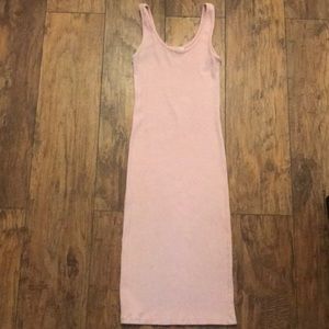 Women’s Light Pink Maxi Dress Tight Size Medium
